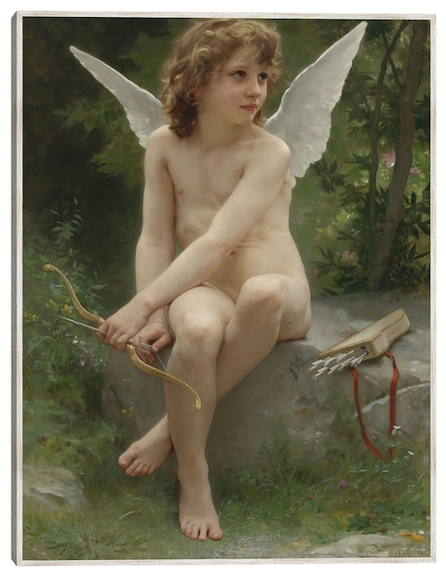Cuadro decorativo Amor Al Acecho (1890) técnica mixta Ángeles 1