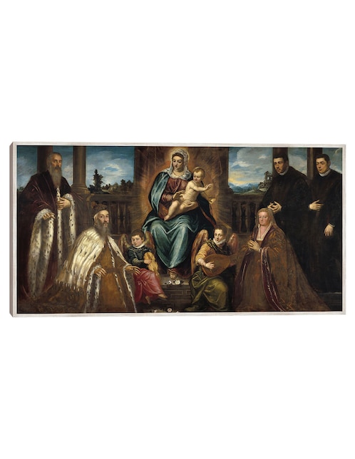 Cuadro decorativo Doge Alvise Mocenigo y Familia Ante La Virgen y El Niño (C. 1575) técnica mixta Cuadros Jr Vírgenes
