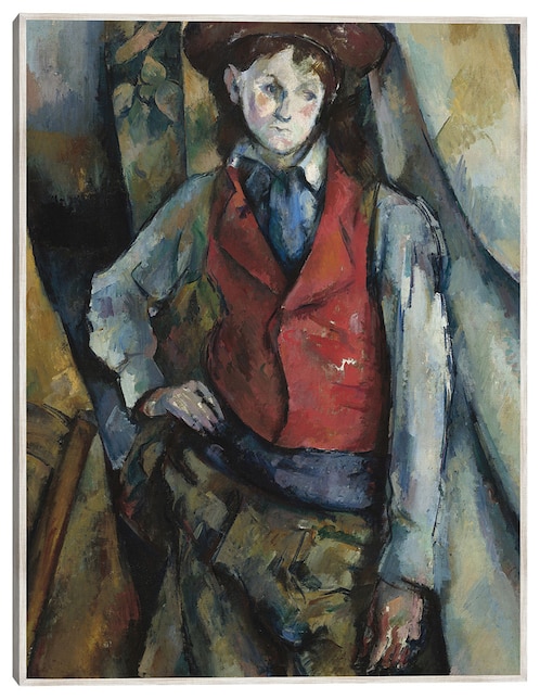 Cuadro decorativo El Niño Con Chaleco Rojo (1888-1890) técnica mixta Retratos 1