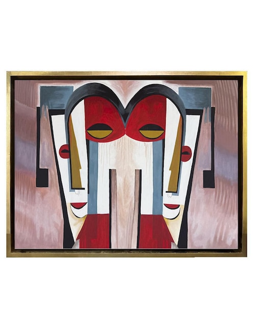 Pintura Una Dama de Azul técnica acrílico Lune Art Gallery Abstractos