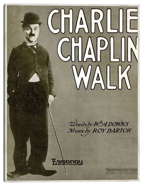 Cuadro decorativo Paseo De Charlie Chaplin (1915) técnica mixta Cuadros Jr Arte