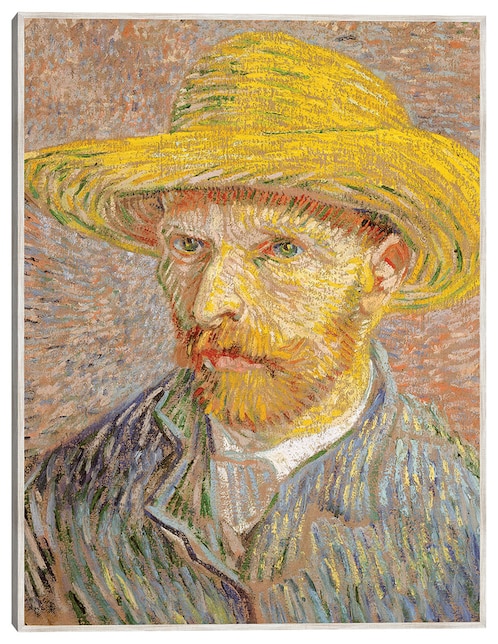 Cuadro decorativo Autorretrato Con Sombrero De Paja técnica mixta Retratos 1