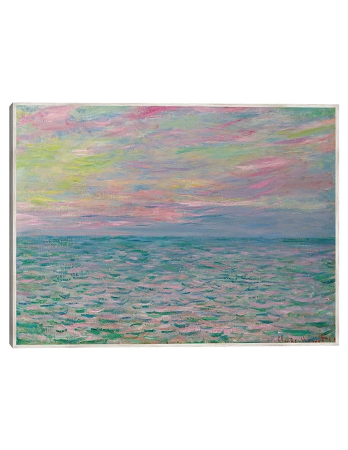 Cuadro decorativo Puesta De Sol En Pourville, Mar Abierto (1882) técnica mixta Océanos 1