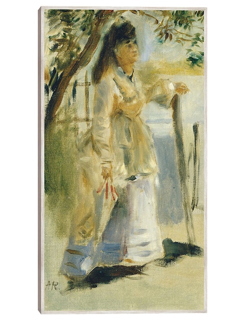 Cuadro decorativo Mujer Por Una Valla técnica mixta Retratos 1