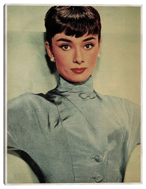 Cuadro decorativo Audrey Hepburn, 1953 técnica mixta Cuadros Jr Retratos