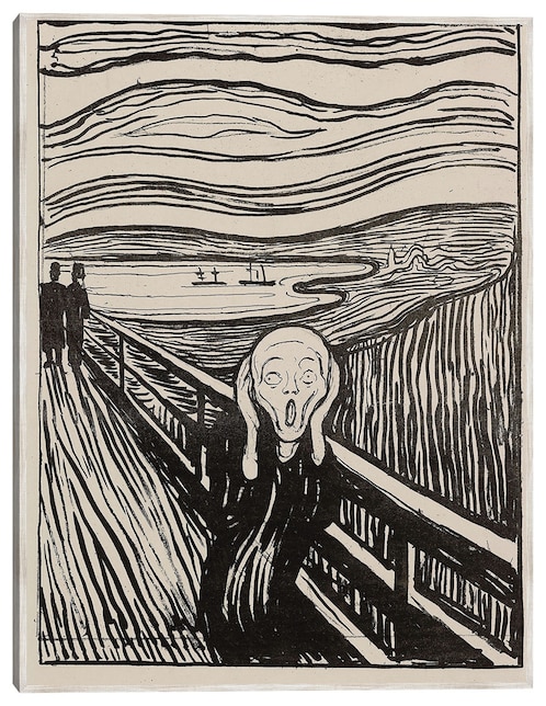 Cuadro decorativo El Grito (1895) técnica mixta Formas 1