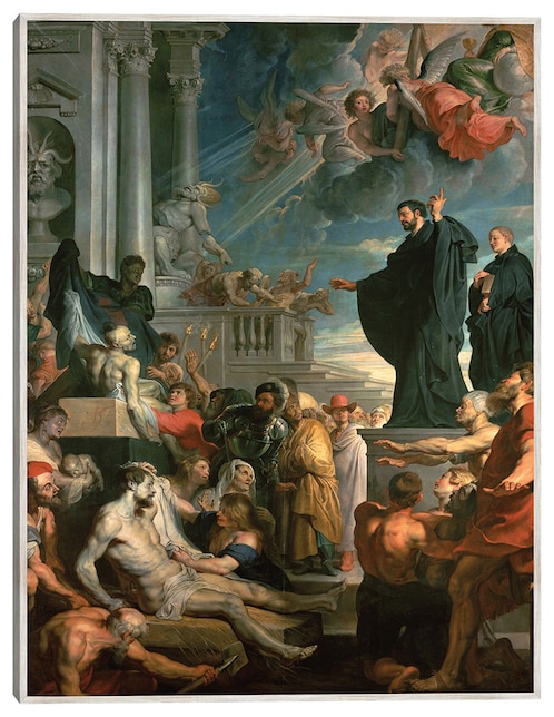 Cuadro decorativo Los Milagros De San Francisco Javier (Entre 1617 y 1618) técnica mixta Cuadros Jr Figuras Celestiales