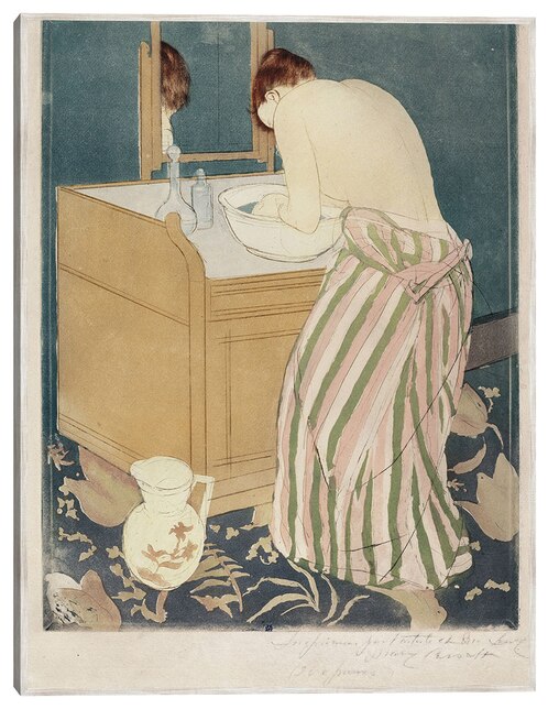 Cuadro decorativo Mujer Bañándose (1890-1891) técnica mixta Retratos 1