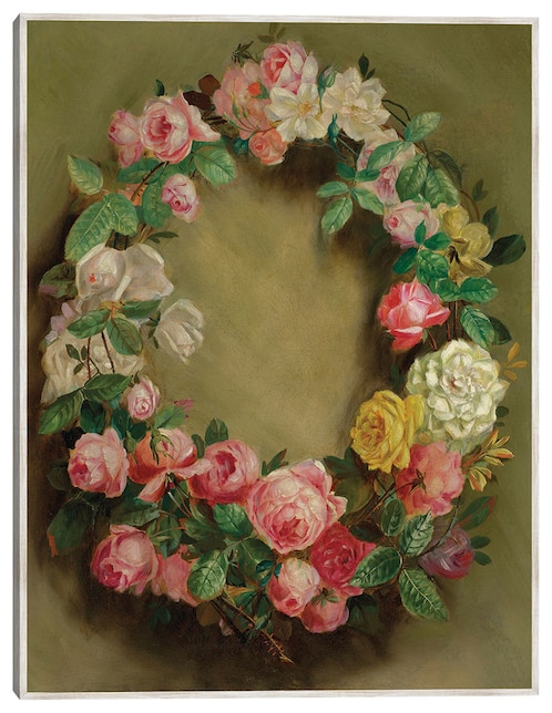 Cuadro decorativo Couronne De Roses (Hacia 1858) técnica mixta Cuadros Jr Arreglo Floral
