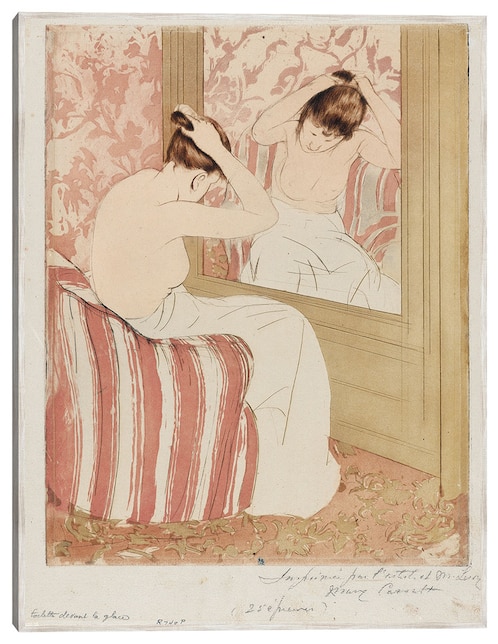 Cuadro decorativo El Peinado (1890-1891) técnica mixta Retratos 1
