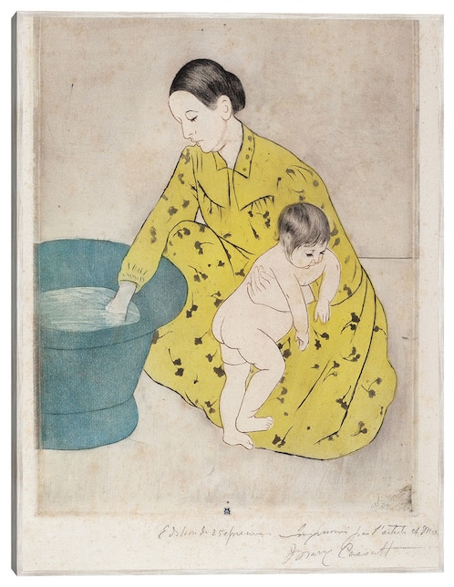 Cuadro decorativo El Baño (1890-1891) técnica mixta Retratos 1