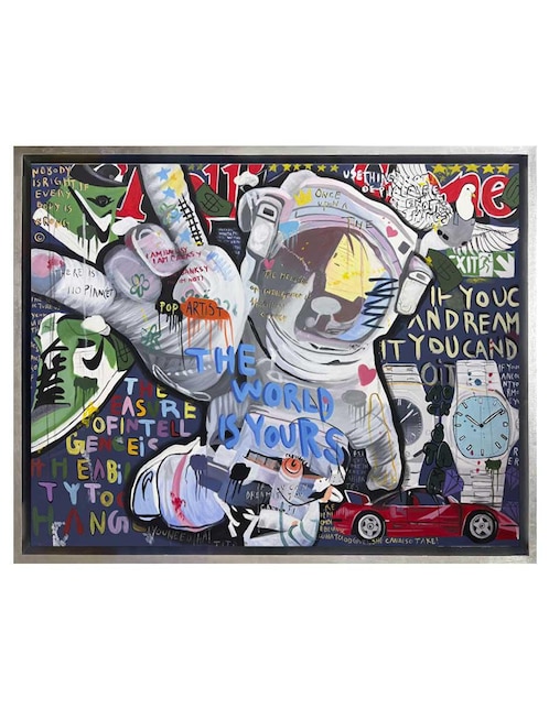 Pintura The World Is Yours Iii técnica acrílico Lune Art Gallery Milleniart