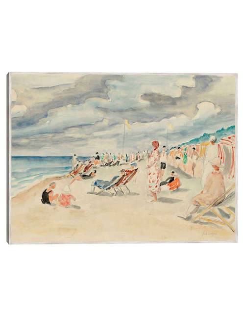 Cuadro decorativo La Playa De Deauville (1928) técnica mixta Cuadros Jr Playas