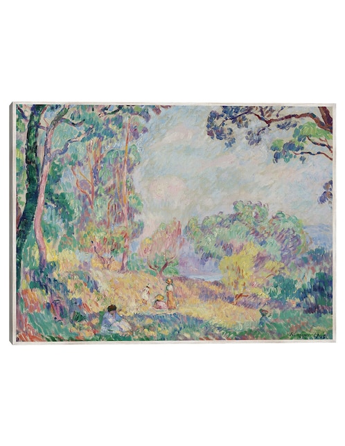 Cuadro decorativo Jeunes Femmes Et Fillettes Dans Un Paysage (1906) técnica mixta Cuadros Jr Bosques
