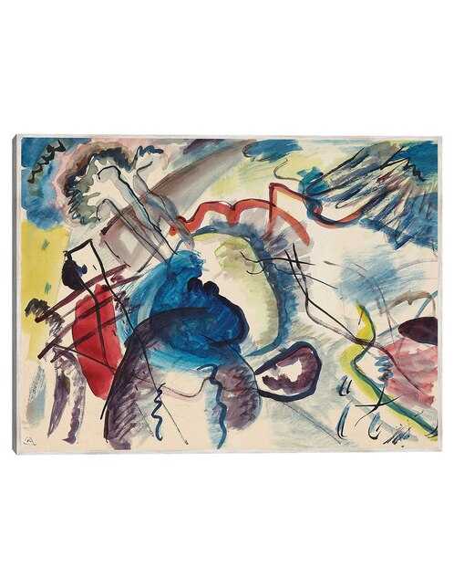 Cuadro decorativo Cuadro decorativo Borrador De Composición Vii (1913) técnica mixta Cuadros Jr Colores