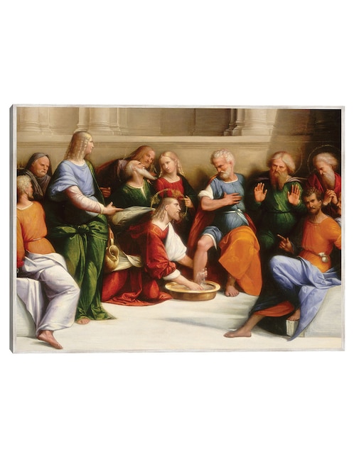 Cuadro decorativo Cristo Lavando Los Pies De Los Discípulos, C. 1520/1525 técnica mixta Figuras Celestiales 1