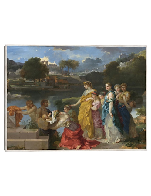 Cuadro decorativo El Hallazgo de Moisés C. 1655/1660 técnica mixta Figuras Celestiales 1