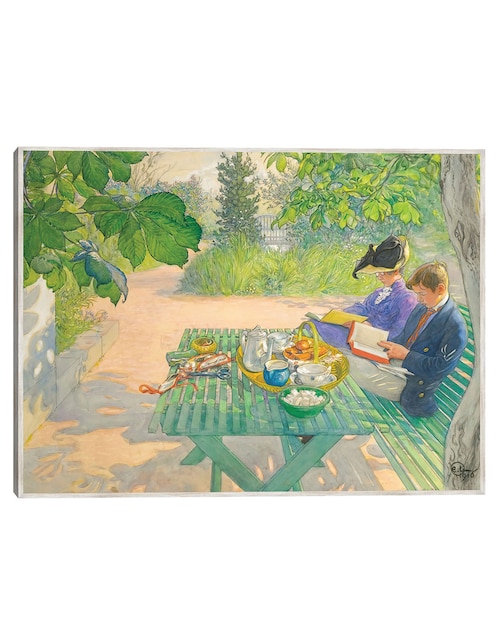 Cuadro decorativo Lectura Navideña (1916) técnica mixta Gente 1