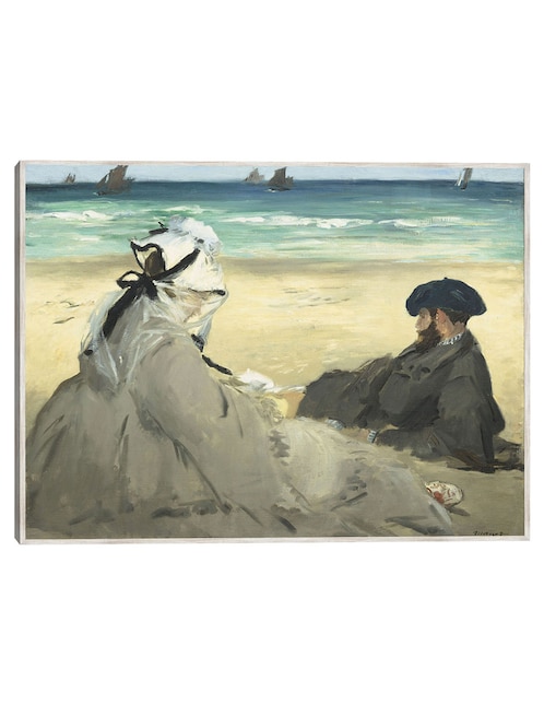 Cuadro decorativo En La Playa (1873) técnica mixta Cuadros Jr Gente