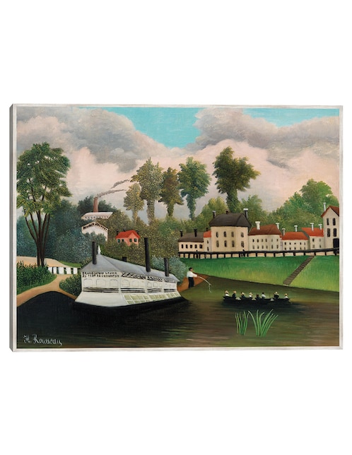 Cuadro decorativo El Barco Lavadero de Pont de Charenton (Le Bateau-Lavoir Du Pont de Charenton) (Ca. 1895) técnica mixta Cuadros Jr Lagos