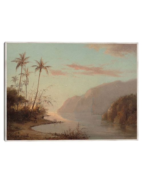 Cuadro decorativo Un Arroyo En St. Thomas (Islas Vírgenes) 1856 técnica mixta Lagos 1
