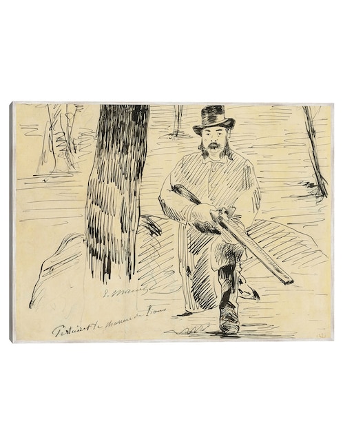 Cuadro decorativo Pertuiset, El Cazador de Leones (1881) técnica mixta Cuadros Jr Bocetos