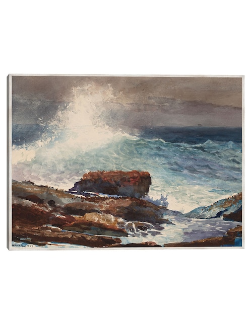 Cuadro decorativo Marea Entrante, Scarboro, Maine (1883) técnica mixta Cuadros Jr Olas