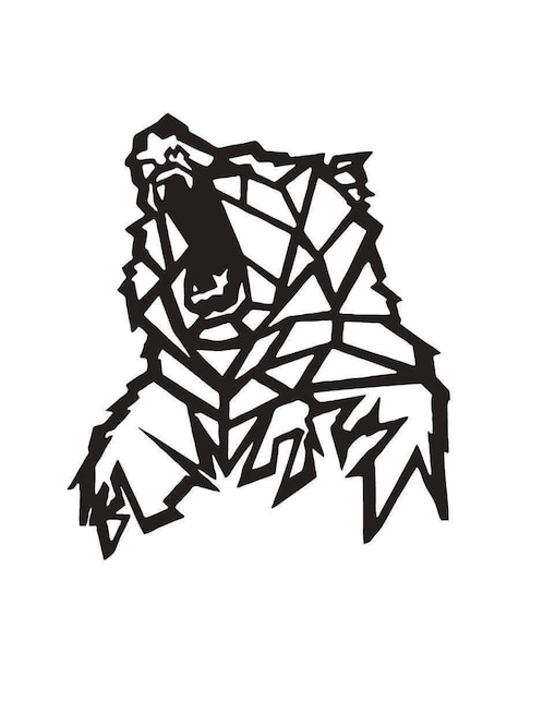 Figura decorativa asimétrico Pigo Oso Agresivo