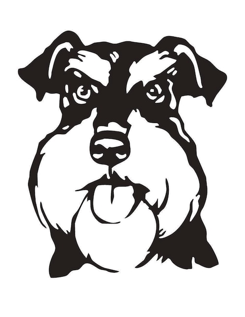 Figura decorativa asimétrico Pigo Schnauzer