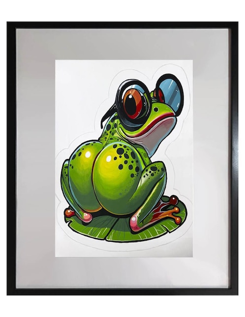 Pintura the big bottomed frog técnica acrílico Lune Art Gallery Pop