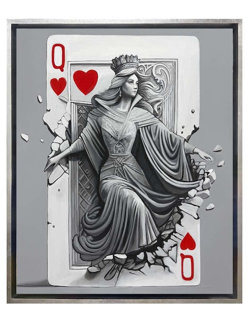 Pintura Queen técnica acrílico lune art gallery
