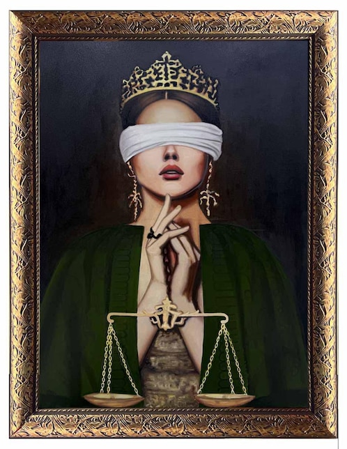Pintura Blind Poethic Justice técnica óleo Lune Art Gallery Art