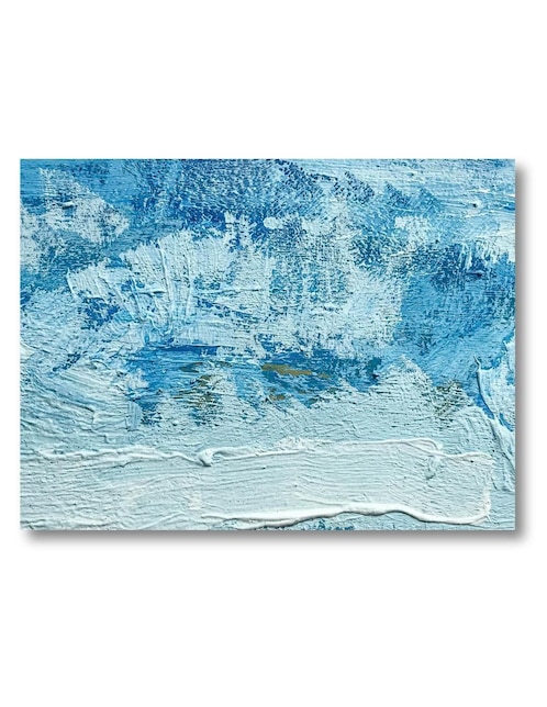 Cuadro decorativo Generica Abstracto Azul Polar 80x120cm