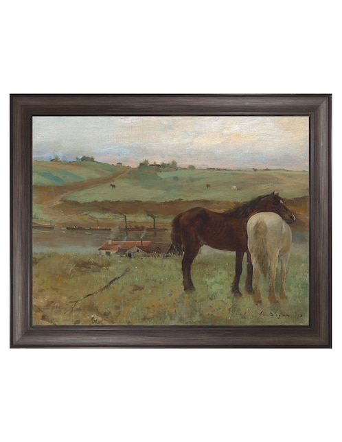 Cuadro decorativo Caballos en Un Prado de Edgar Degas técnica mixta 1