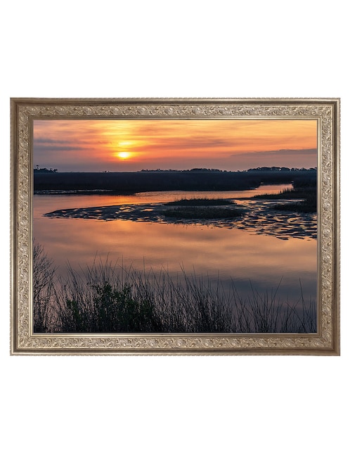 Cuadro decorativo enmarcado- amanecer en big bend florida de andy crawford técnica mixta Cuadros Jr