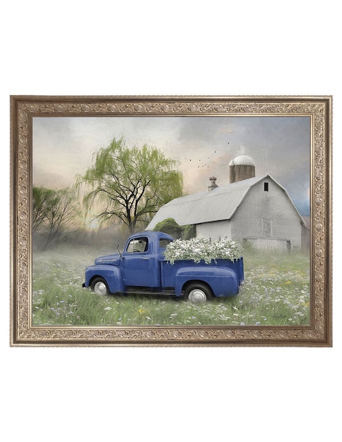 Cuadro decorativo Primavera de antaño de Lori Deiter técnica mixta 1