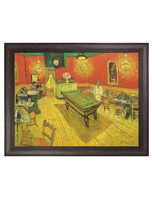 Cuadro decorativo Café nocturno con mesa de billar de Portfolio Arts Group técnica mixta Cuadros Jr