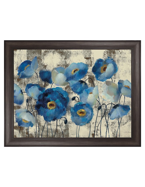 Cuadro decorativo Floral aguamarina de Silvia Vassileva técnica mixta Cuadros Jr