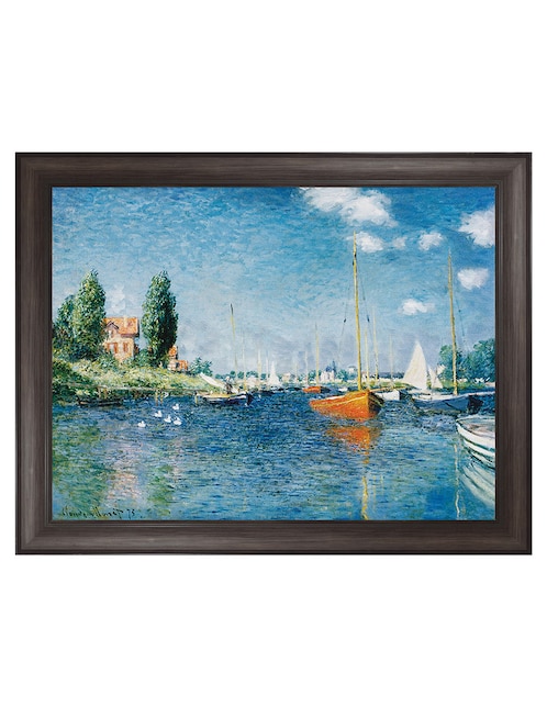 Cuadro decorativo Monet – Barcos rojos en Argenteuil de Portfolio Arts Group técnica mixta 1