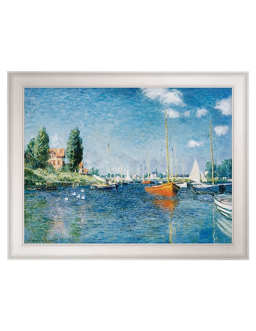 Cuadro decorativo Monet – Barcos rojos en Argenteuil de Portfolio Arts Group técnica mixta Cuadros Jr