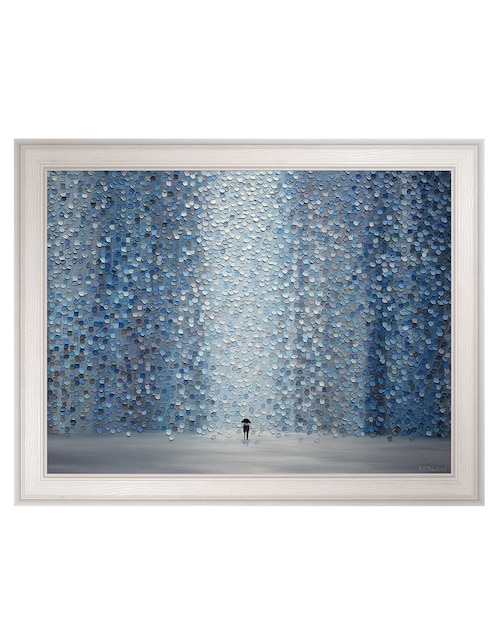Cuadro decorativo Lluvia azul de Ekaterina Ermilkina técnica mixta 1