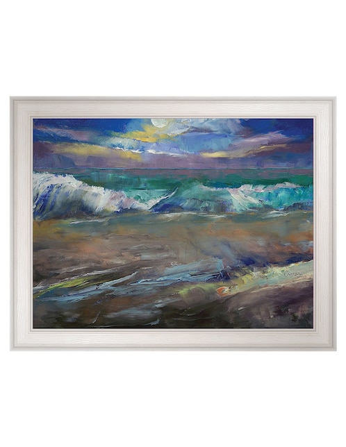 Cuadro decorativo Ondas a la luz de la luna de Michael Creese técnica mixta 1
