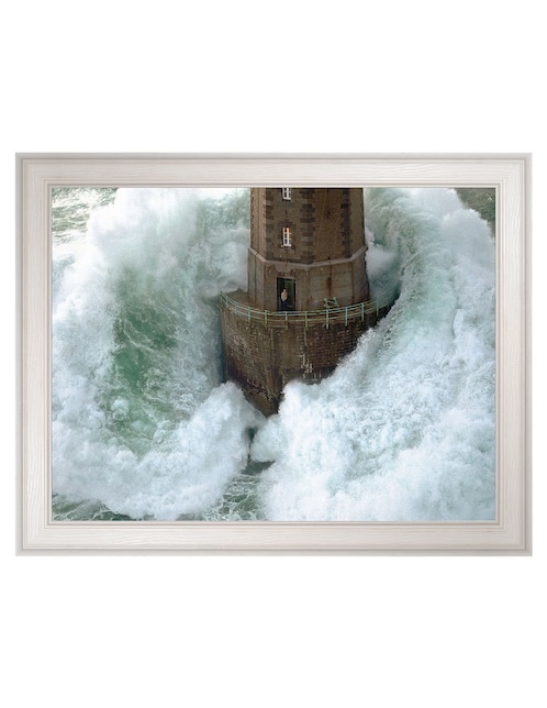 Cuadro decorativo Faros en la tormenta – La Jument de Jean Guichard técnica mixta Cuadros Jr