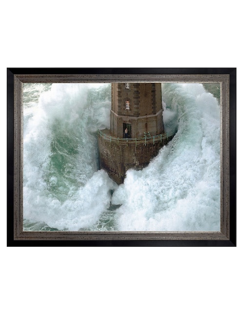 Cuadro decorativo Faros en la tormenta – La Jument de Jean Guichard técnica mixta 1