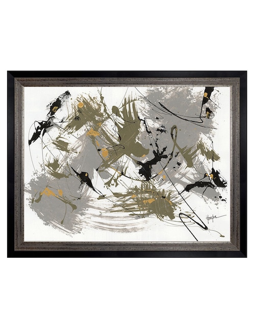 Cuadro decorativo Negro y dorado 1 de Dan Houston técnica mixta Cuadros Jr