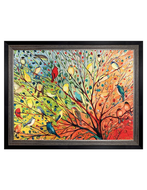 Cuadro decorativo 27 aves de Jennifer Lommers técnica mixta Cuadros Jr