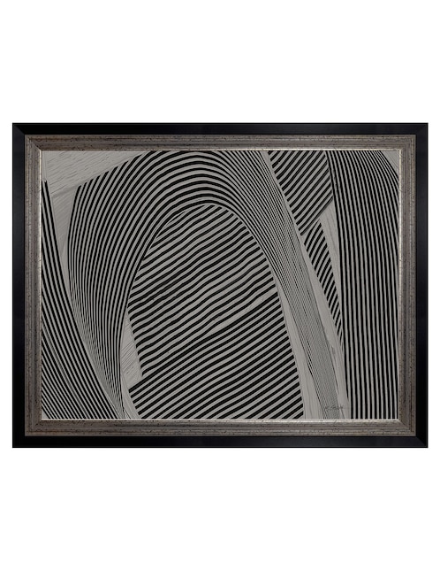 Cuadro decorativo Tejido gris I de Mike Schick técnica mixta 1