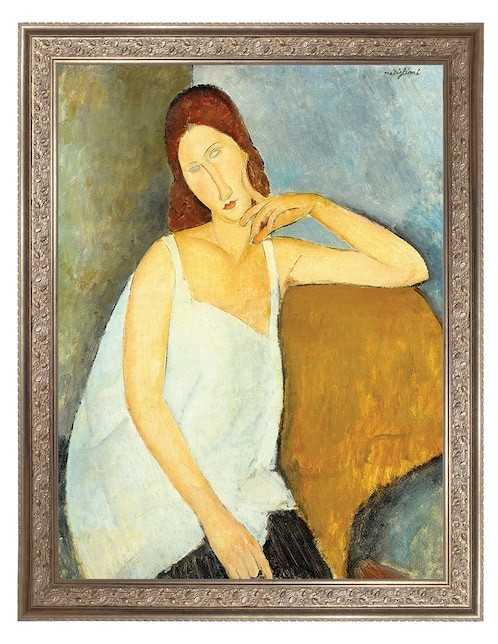 Cuadro decorativo Jeanne Hébuterne (1898-1920) arte mural de Amedeo Modigliani técnica mixta Cuadros Jr