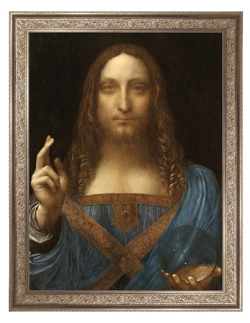 Cuadro decorativo Salvador del mundo de Leonardo Da Vinci técnica mixta Cuadros Jr