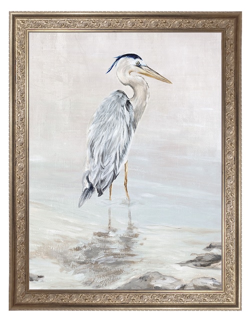 Cuadro decorativo Belleza de la garza II de Eva Watts técnica mixta 1